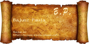 Bajusz Paula névjegykártya